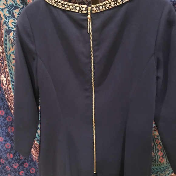 Lilly Pulitzer Navy and Gold Dress Sz 2 🎉🛍 - Picture 5 of 6